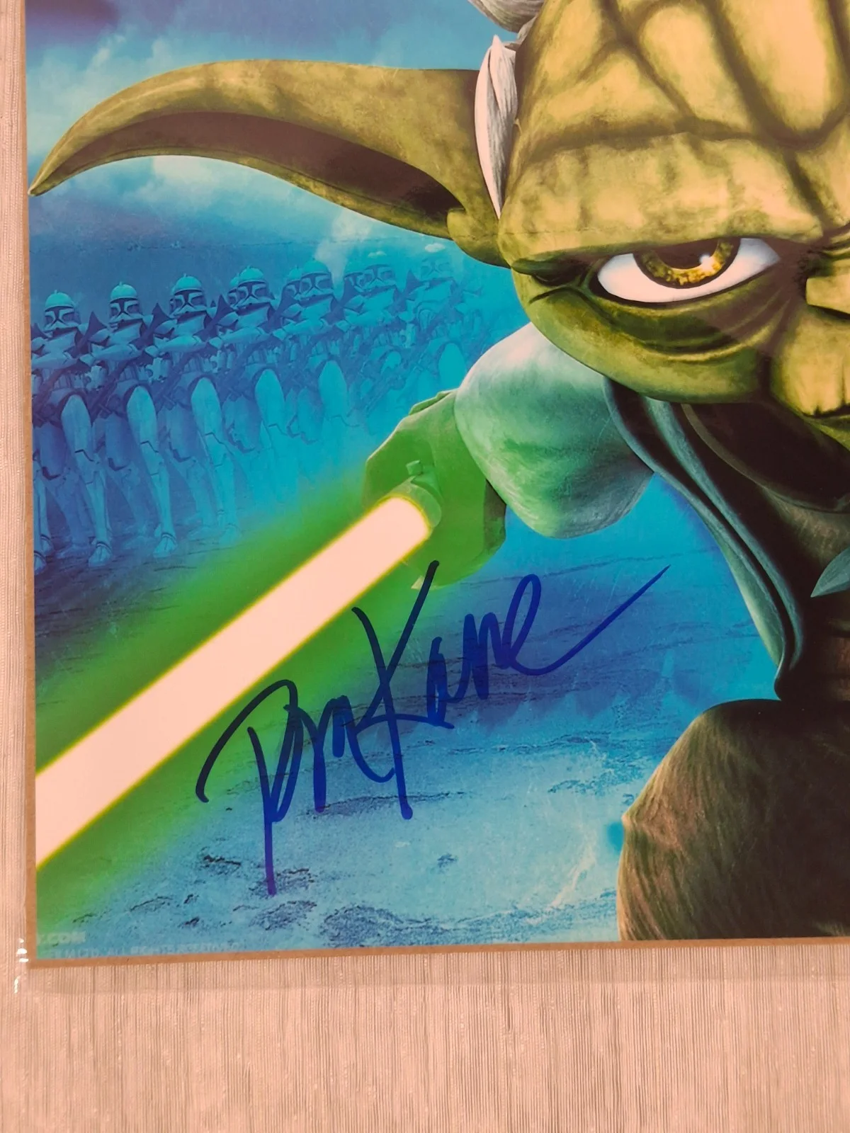 Tom Kane — Tom Kane Star Wars Clone Wars Yoda Voice Signed Autograph 8x10 Photo BAM COA, image 5