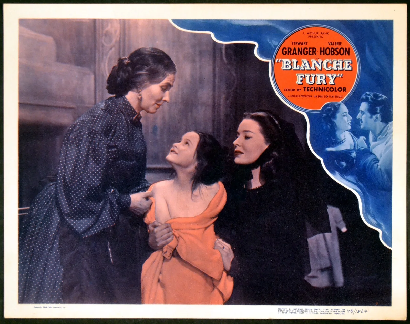 BLANCHE FURY 1948 Valerie Hobson, Stewart Granger, Sybille Binder 3 LOBBY CARDS, изображение 2
