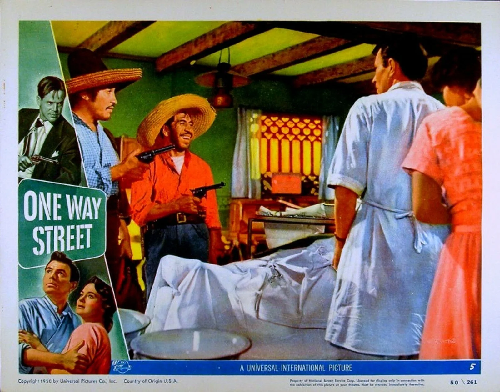 ONE WAY STREET 1950 James Mason, Basil Ruysdael, Märta Torén 6 LOBBY CARDS, изображение 3