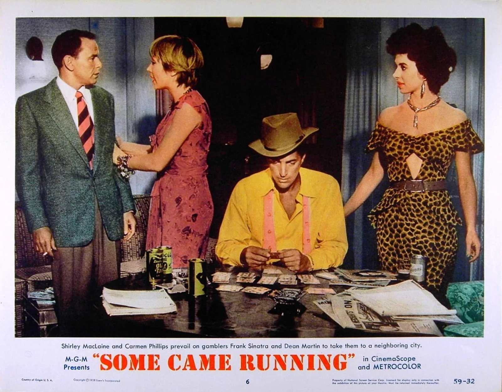 SOME CAME RUNNING 1958 Frank Sinatra, Shirley Maclaine 6 LOBBY CARDS, изображение 5