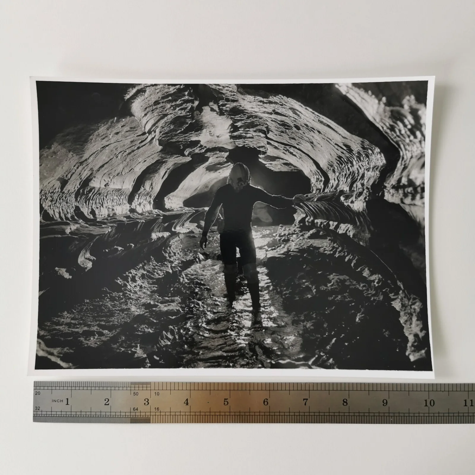 Ogof Clogwyn Vintage Black & White 10x7.5 Photograph - South Wales Cave Climbing, изображение 5