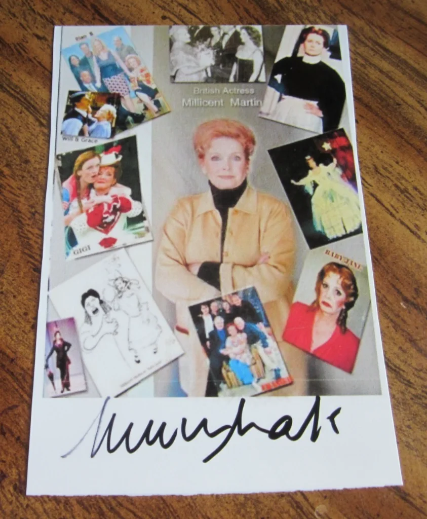 Millicent Martin — Millicent Martin Actress Autographed 3.25X4.75 Photo "Frasier" Gertrude Moon