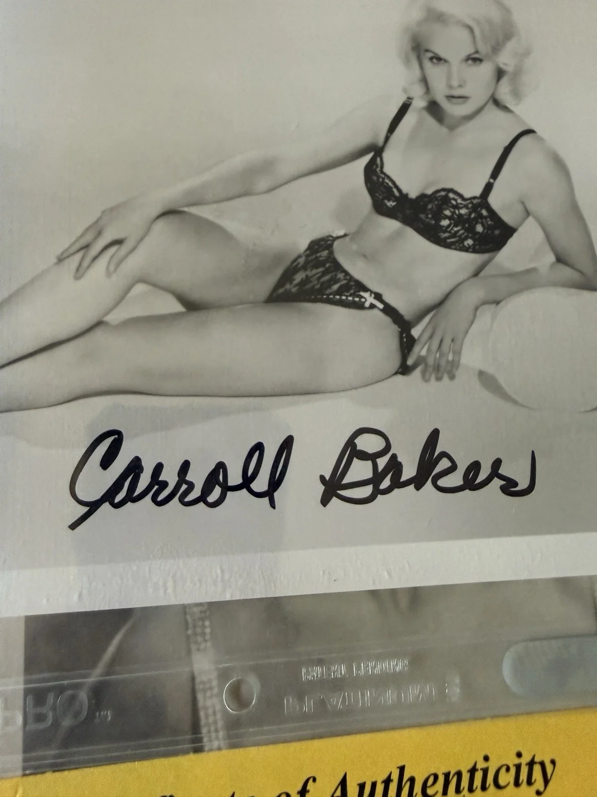 Carroll Baker — Carroll Baker in Lingerie Autographed 8x10 B&W Photo, изображение 2