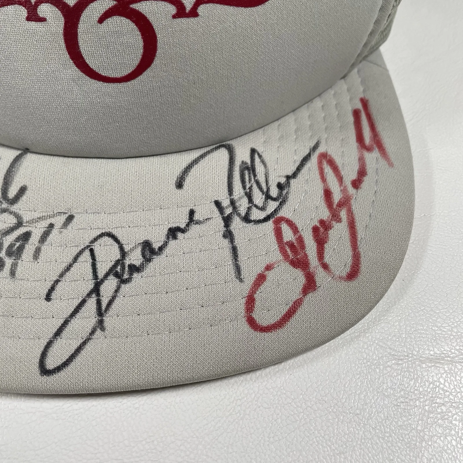 Vtg The Oak Ridge Boys Signed Trucker Hat Snapback Cap Band Autographed Music, image 5