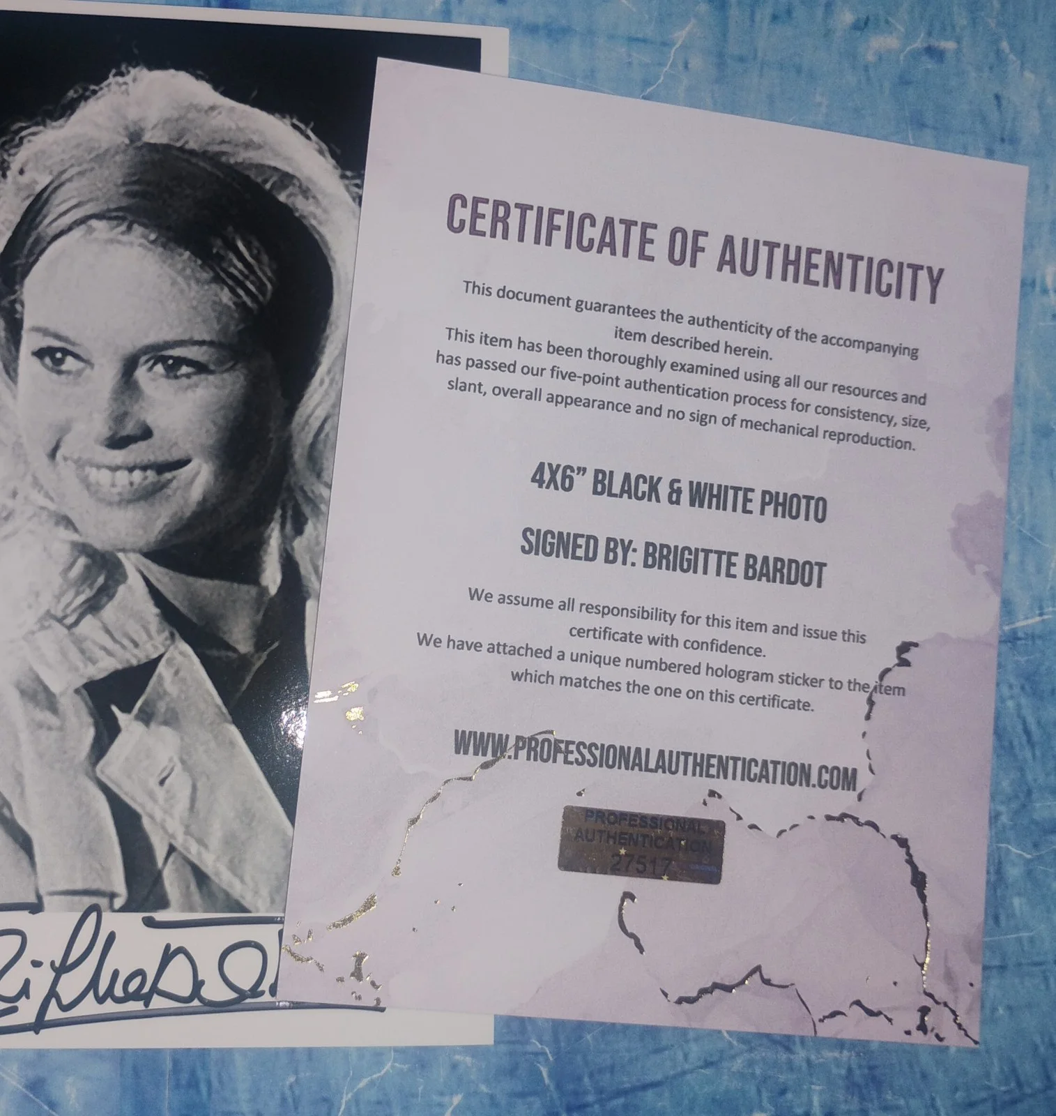 Brigitte Bardot Hand Signed Photo COA - NO US TARIFFS, image 4