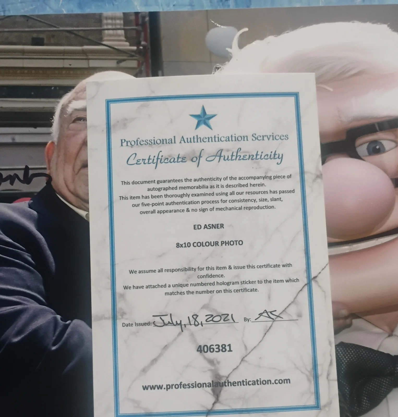 Ed Asner Hand Signed Autograph 8x10 Photo COA Up Carl NO US TARIFFS, изображение 4