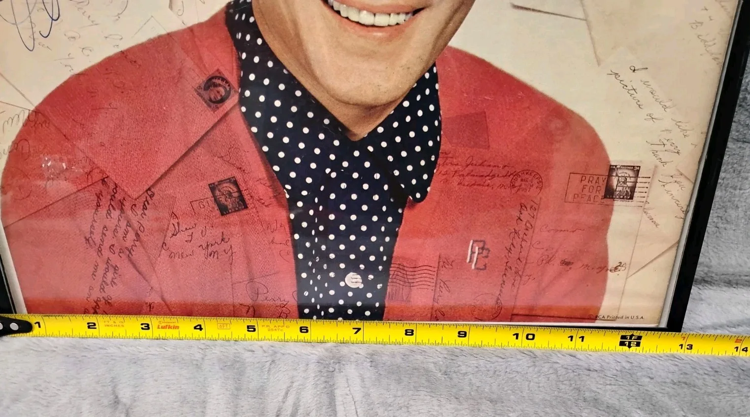 Perry Como Signed LP “We Get Letters” Framed Display 13x13 Bold Autograph RCA 57, image 3