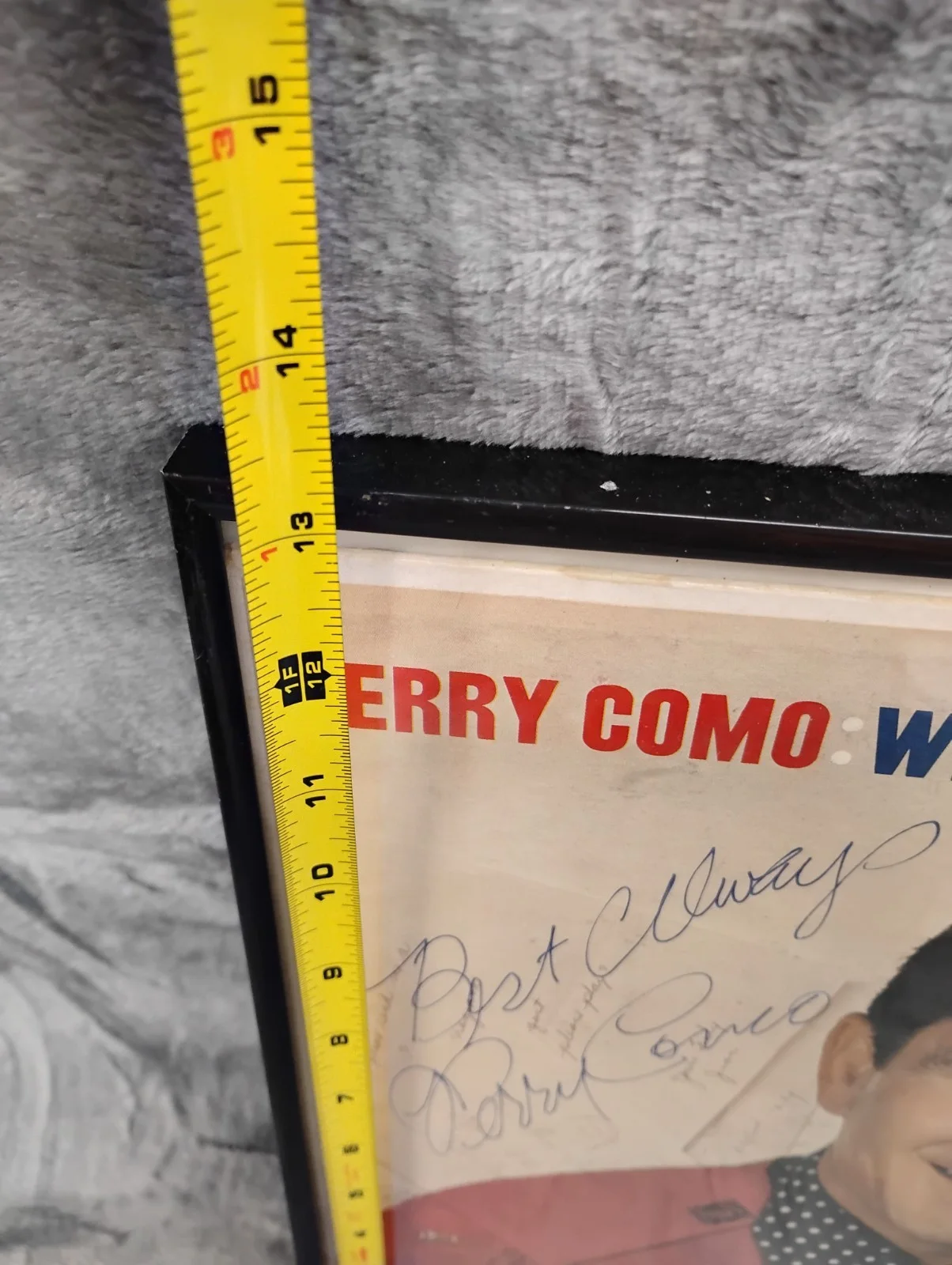 Perry Como Signed LP “We Get Letters” Framed Display 13x13 Bold Autograph RCA 57, image 4