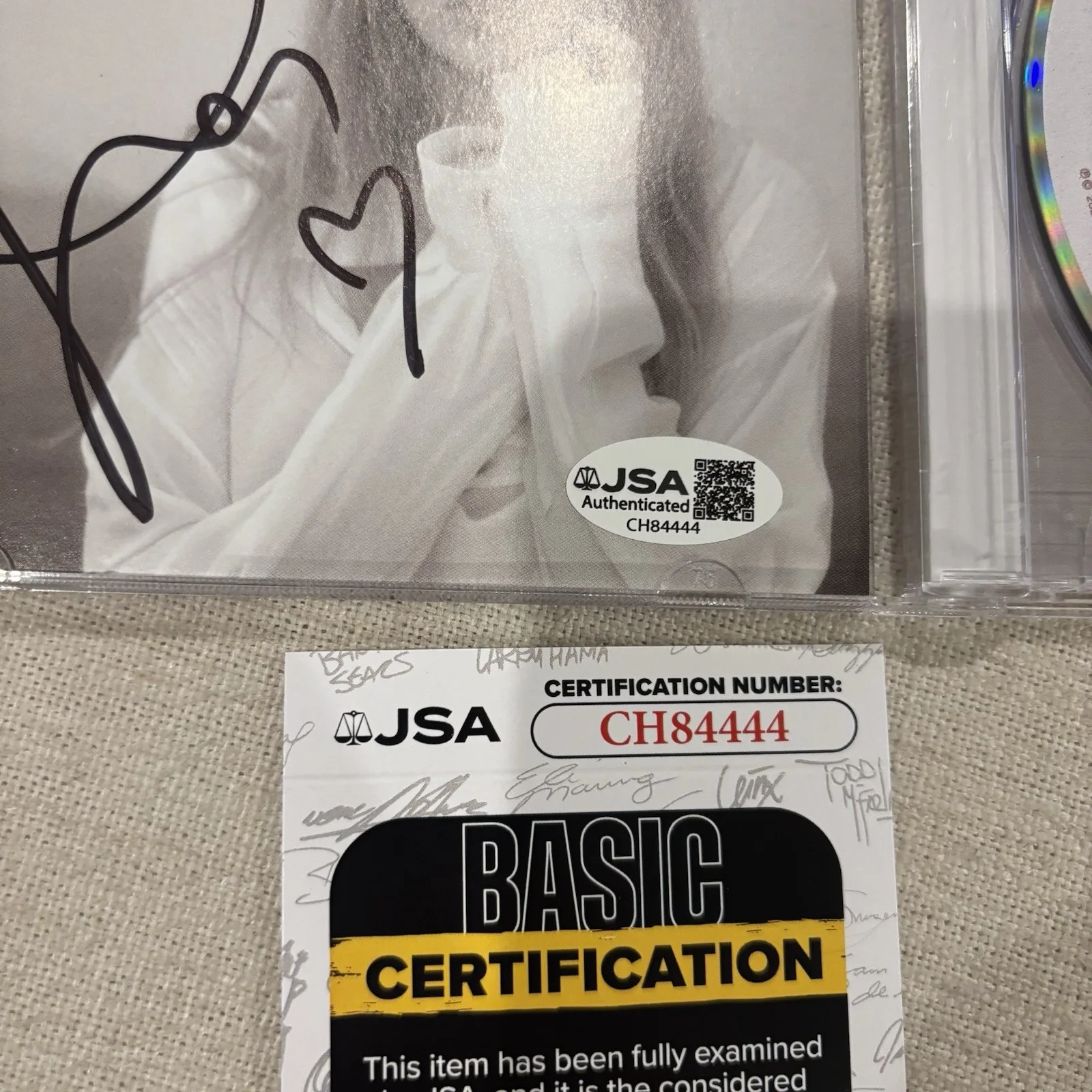 Taylor Swift Signed TTPD Autograph JSA COA Heart Tortured Poets Department, изображение 3