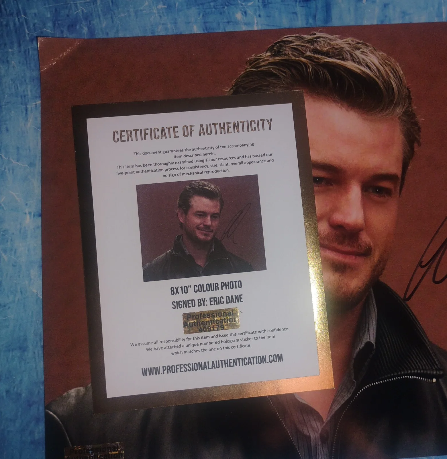 Eric Dane Hand Signed Autograph 8x10 Photo COA Grey's Anatomy NO US TARIFFS, изображение 4