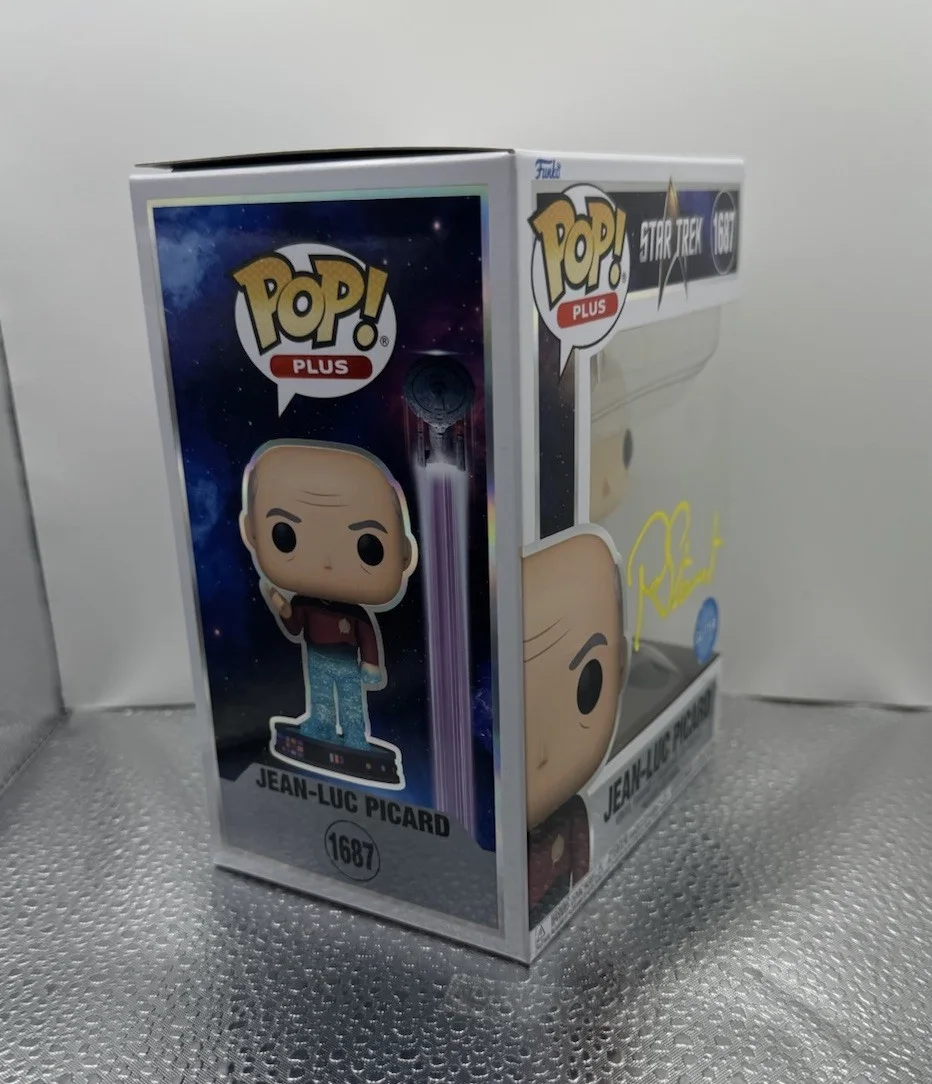 Patrick Stewart — PATRICK STEWART SIGNED STAR TREK JEAN-LUC PICARD FUNKO POP GLITTER BAS BECKETT 7, image 2