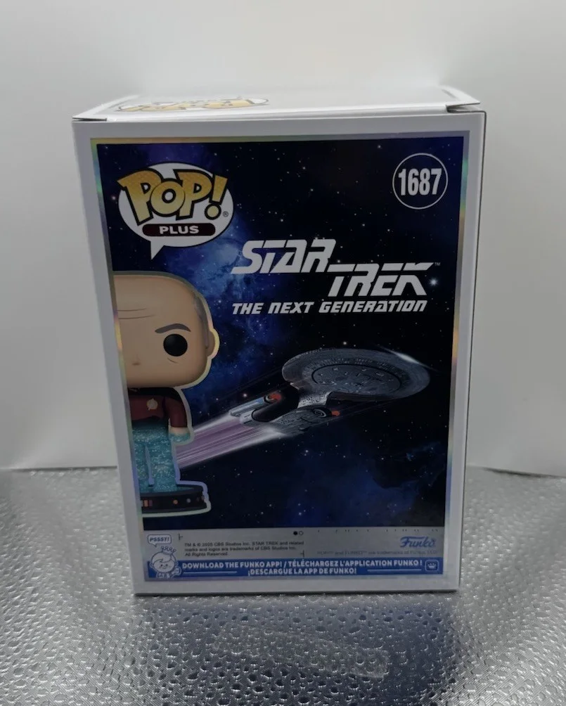Patrick Stewart — PATRICK STEWART SIGNED STAR TREK JEAN-LUC PICARD FUNKO POP GLITTER BAS BECKETT 7, image 3