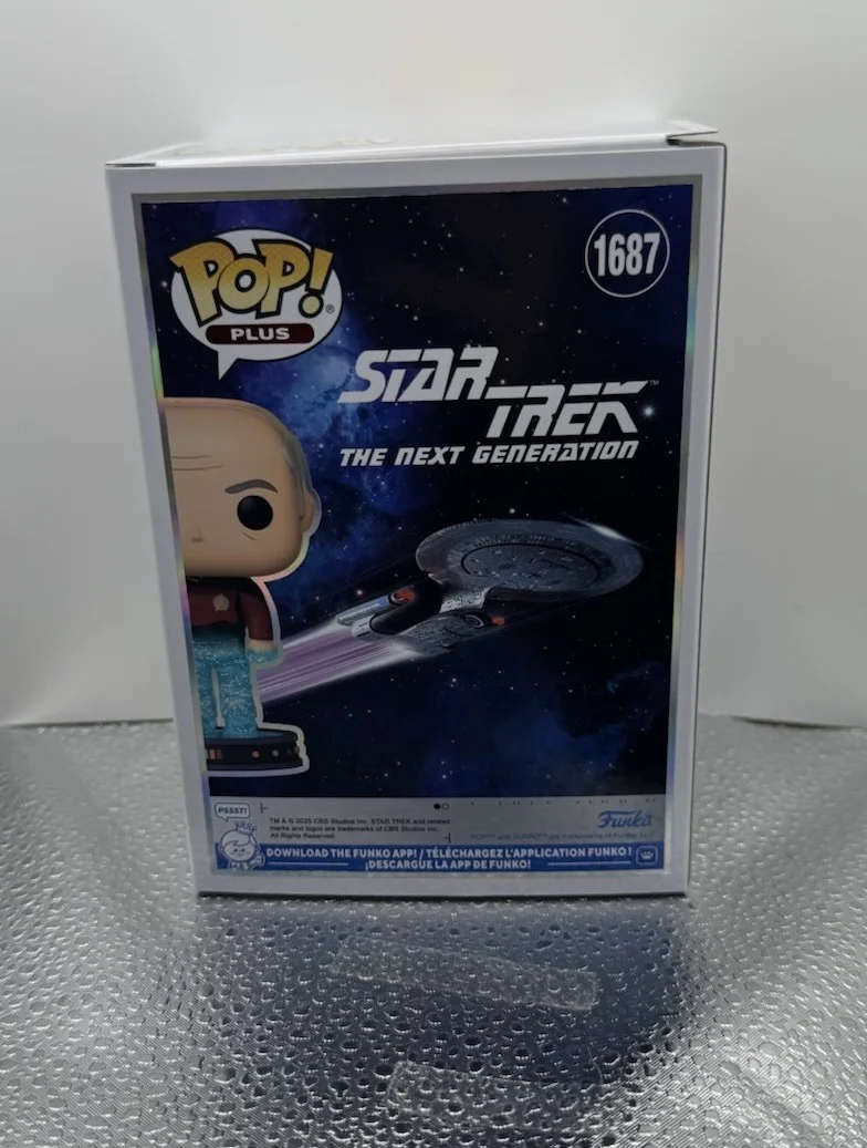Patrick Stewart — PATRICK STEWART SIGNED STAR TREK JEAN-LUC PICARD FUNKO POP GLITTER BAS BECKETT 6, image 3