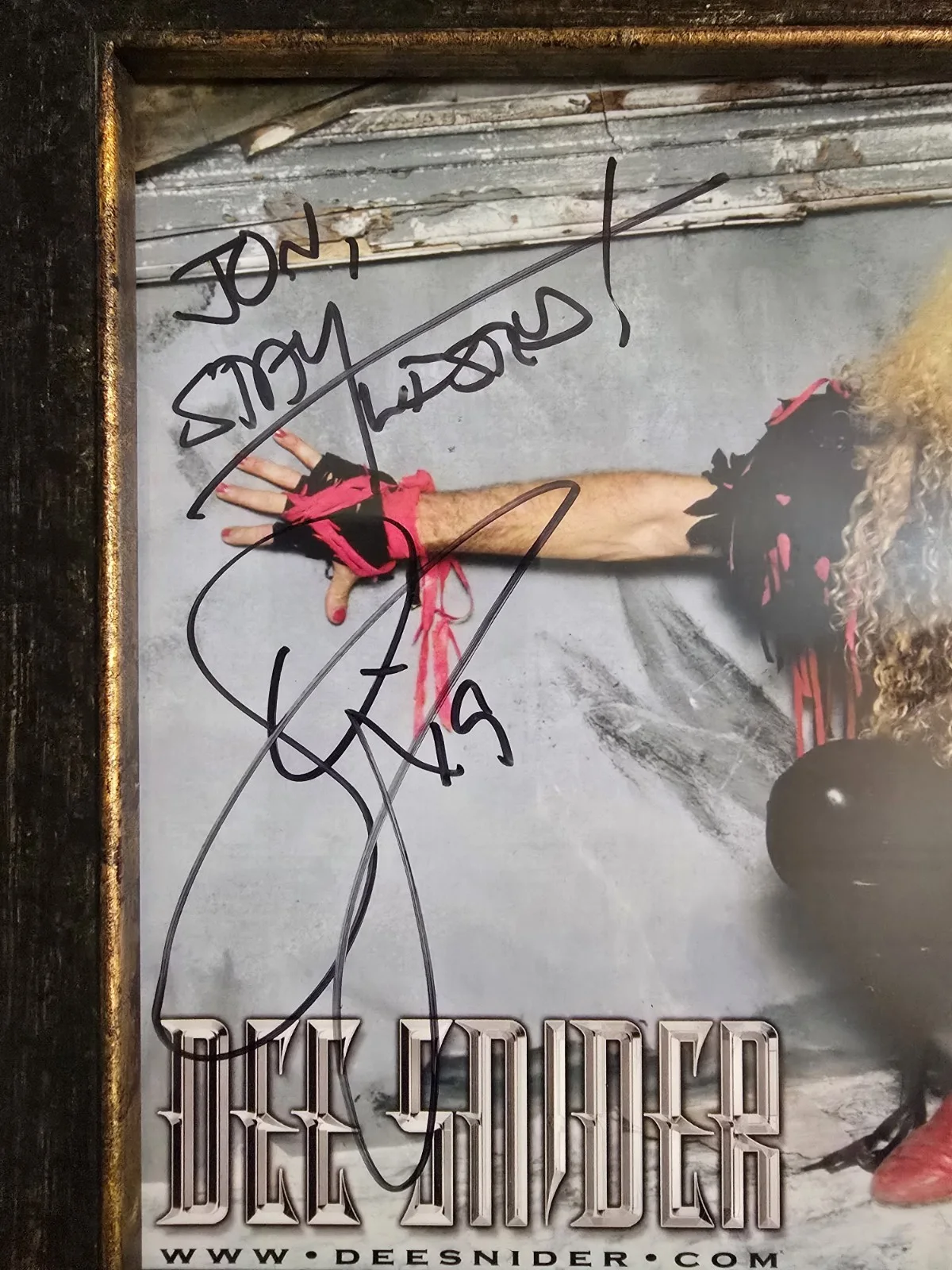 Dee Snider Classic Twisted Sister Framed Signed Photo 8x10, image 2