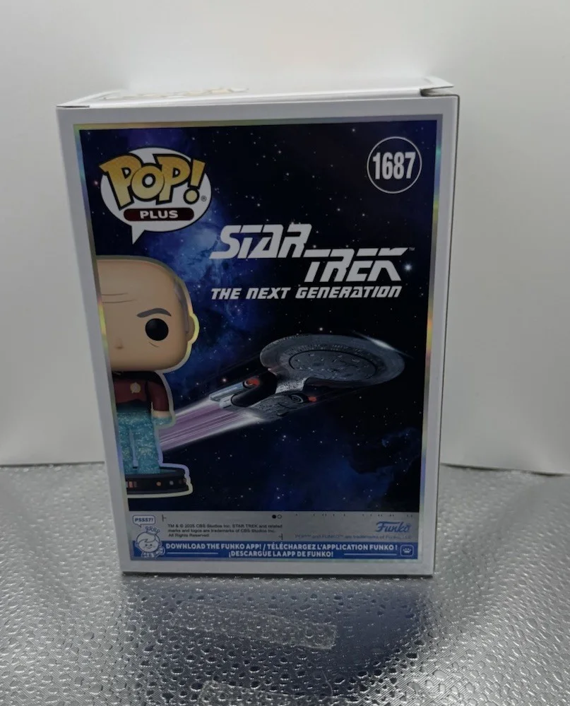 Patrick Stewart — PATRICK STEWART SIGNED STAR TREK JEAN-LUC PICARD FUNKO POP GLITTER BAS BECKETT 5, image 3