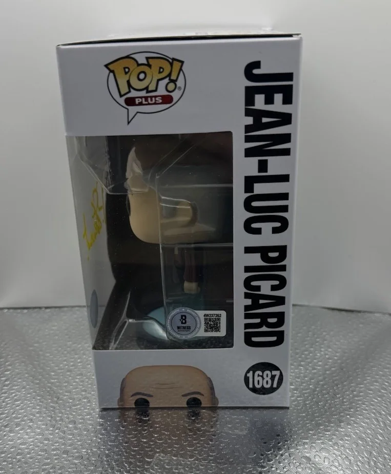 Patrick Stewart — PATRICK STEWART SIGNED STAR TREK JEAN-LUC PICARD FUNKO POP GLITTER BAS BECKETT 5, image 4
