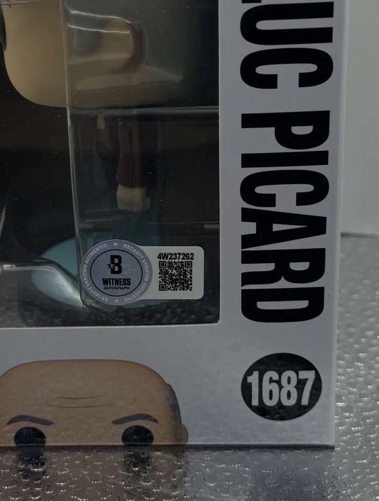 Patrick Stewart — PATRICK STEWART SIGNED STAR TREK JEAN-LUC PICARD FUNKO POP GLITTER BAS BECKETT 5, image 5