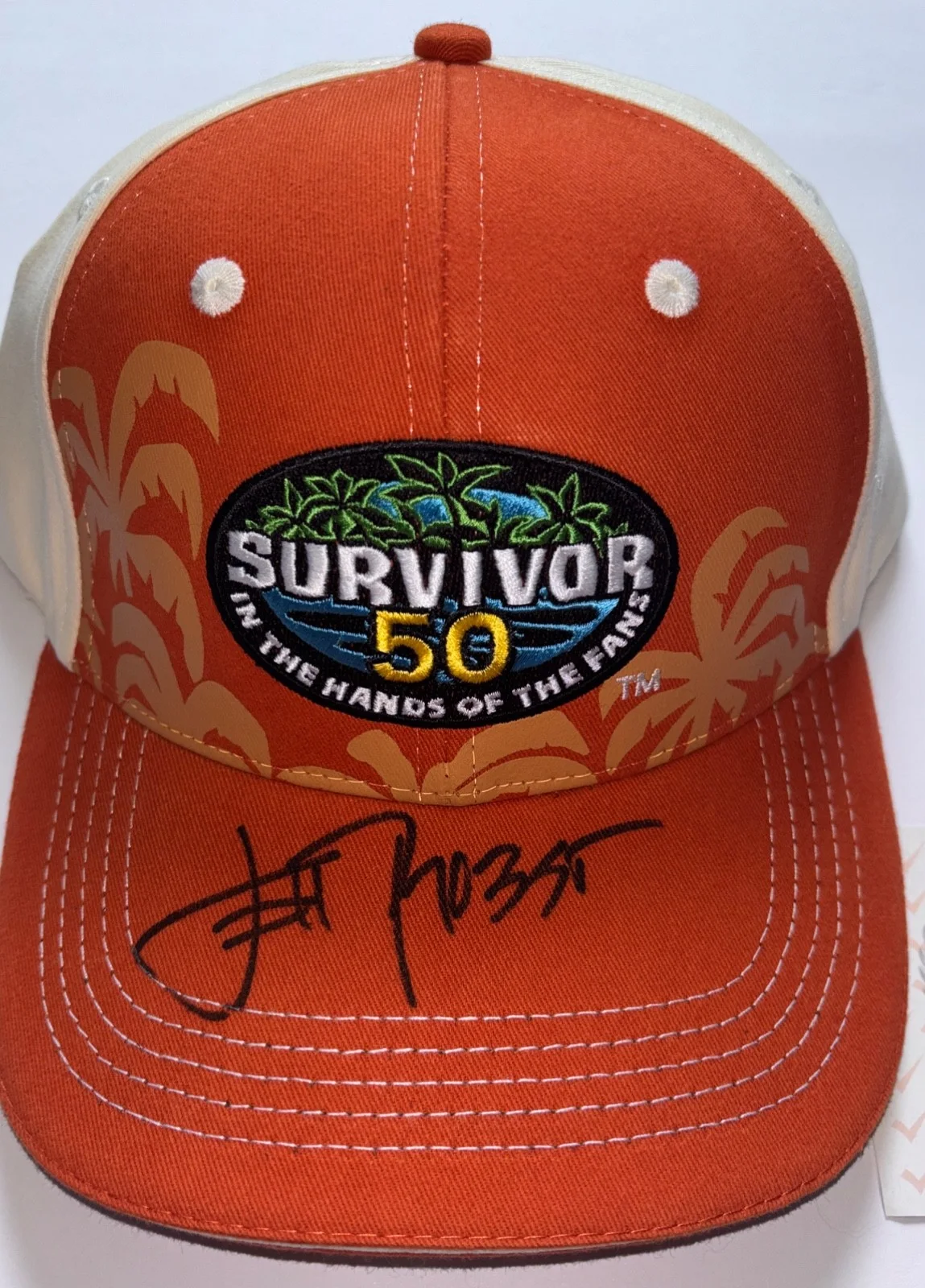JEFF PROBST SIGNED SURVIVOR SEASON 50 OFFICIAL HAT CAP TV SHOW HOST BAS, изображение 2
