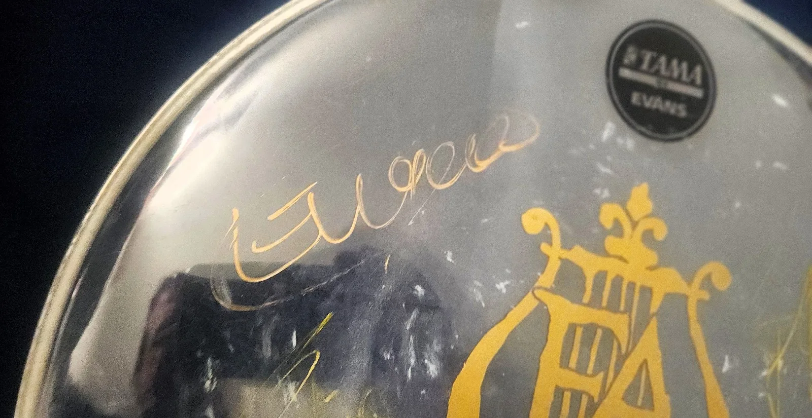 Fleshgod Apocalypse Drumhead Signed by Band Eugene Ryabchenko Archspire Slayer, image 2