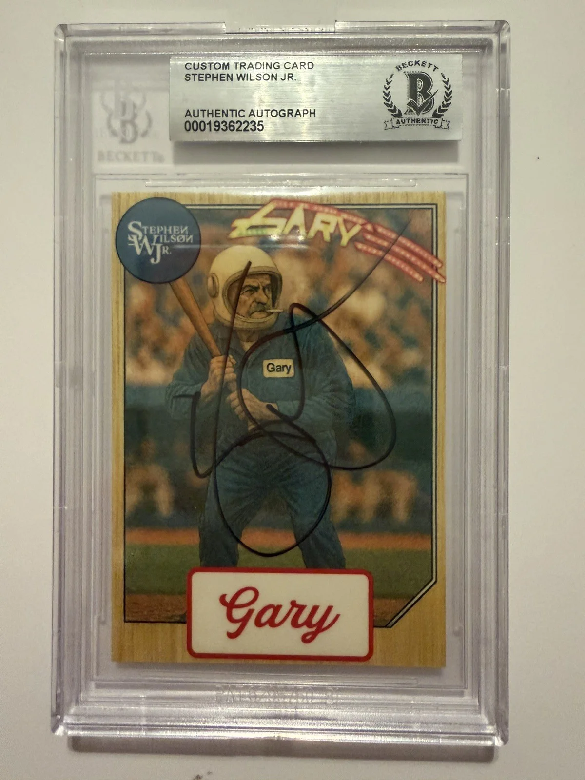 Stephen Wilson Jr Signed “GARY” Baseball Card Tour Merch Beckett Authentication, image 4