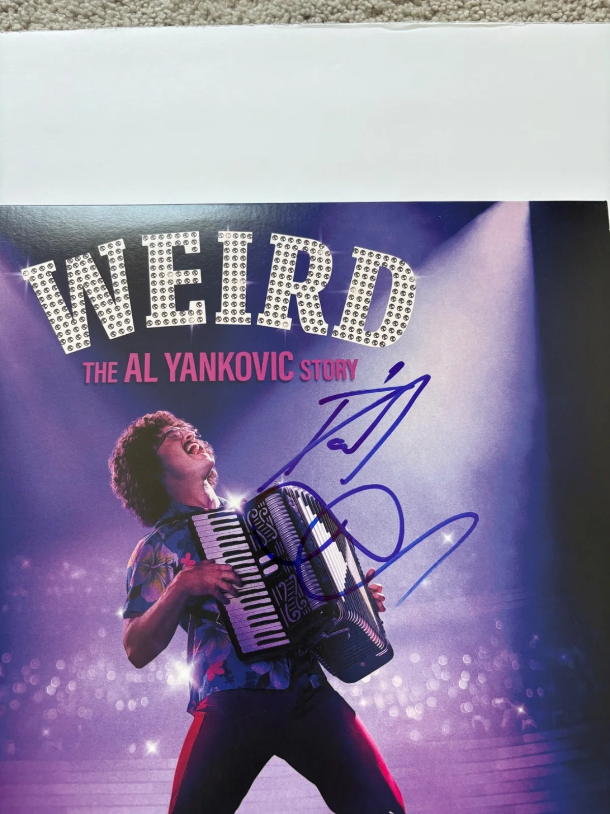 DANIEL RADCLIFFE SIGNED THE WEIRD AL YANKOVIC STORY MOVIE SOUNDTRACK VINYL BAS, изображение 2