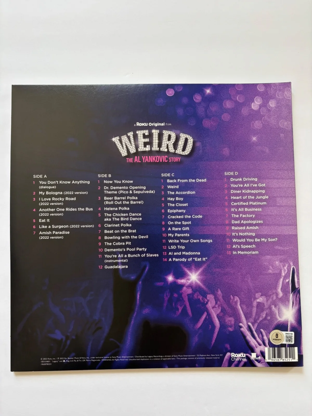 DANIEL RADCLIFFE SIGNED THE WEIRD AL YANKOVIC STORY MOVIE SOUNDTRACK VINYL BAS, изображение 5