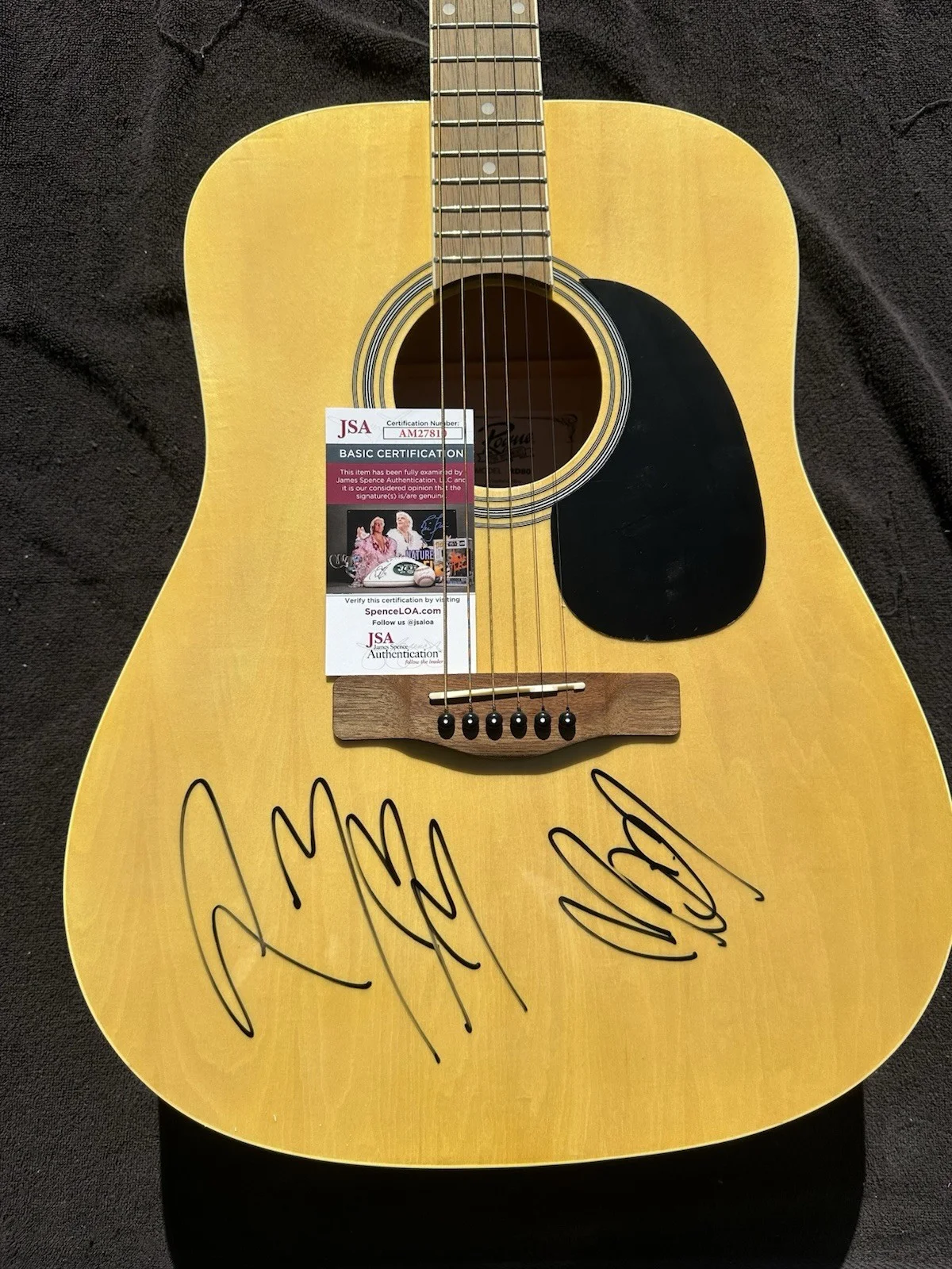 Post Malone Signed Autograph Full Size Acoustic Guitar Austin Post JSA COA, image 3