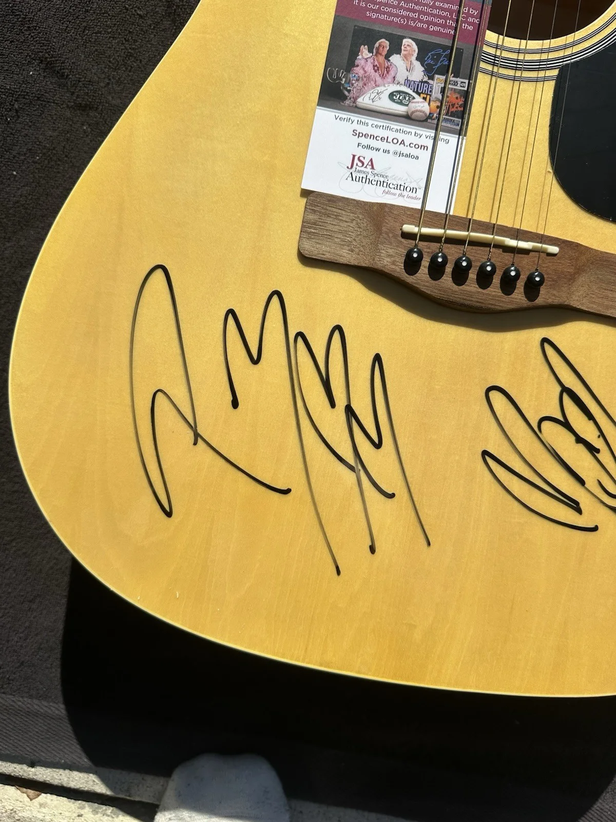 Post Malone Signed Autograph Full Size Acoustic Guitar Austin Post JSA COA, image 4