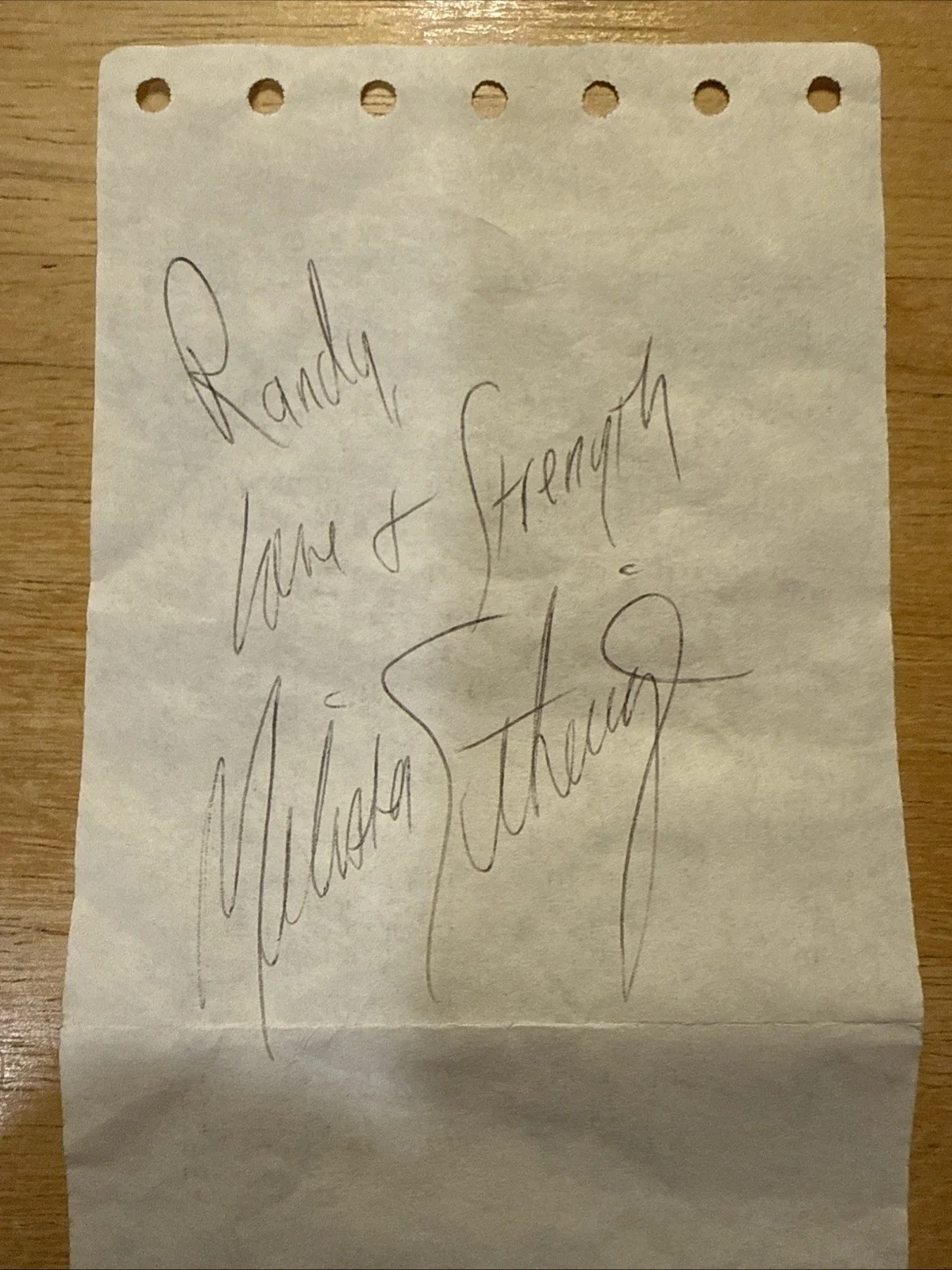 Melissa Etheridge Self-Titled CD with Signed Autograph Airline Travel Receipt, image 4