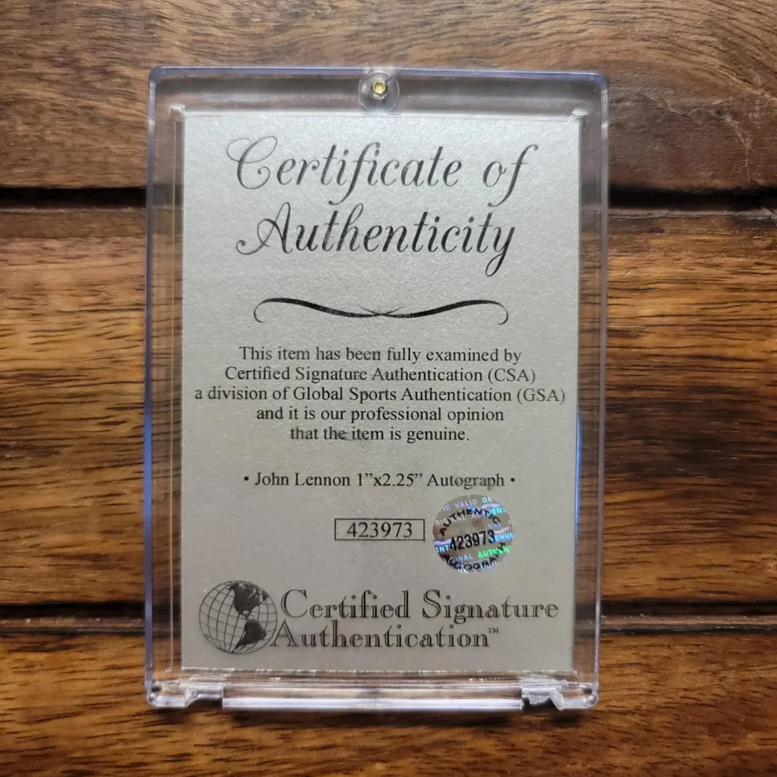 Beatles Memorabilia-John Lennon Signed/Autographed Album Page Cut-COA & AI LOA!, изображение 2