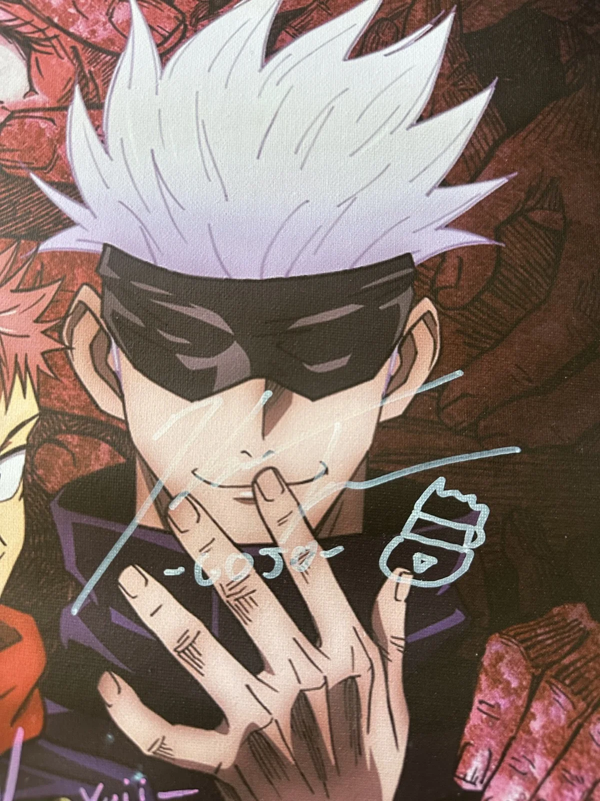 Jujutsu Kaisen Cast Signed 16 x 24 Canvas Poster - Yuji, Gojo, Nobara, Megumi, изображение 3