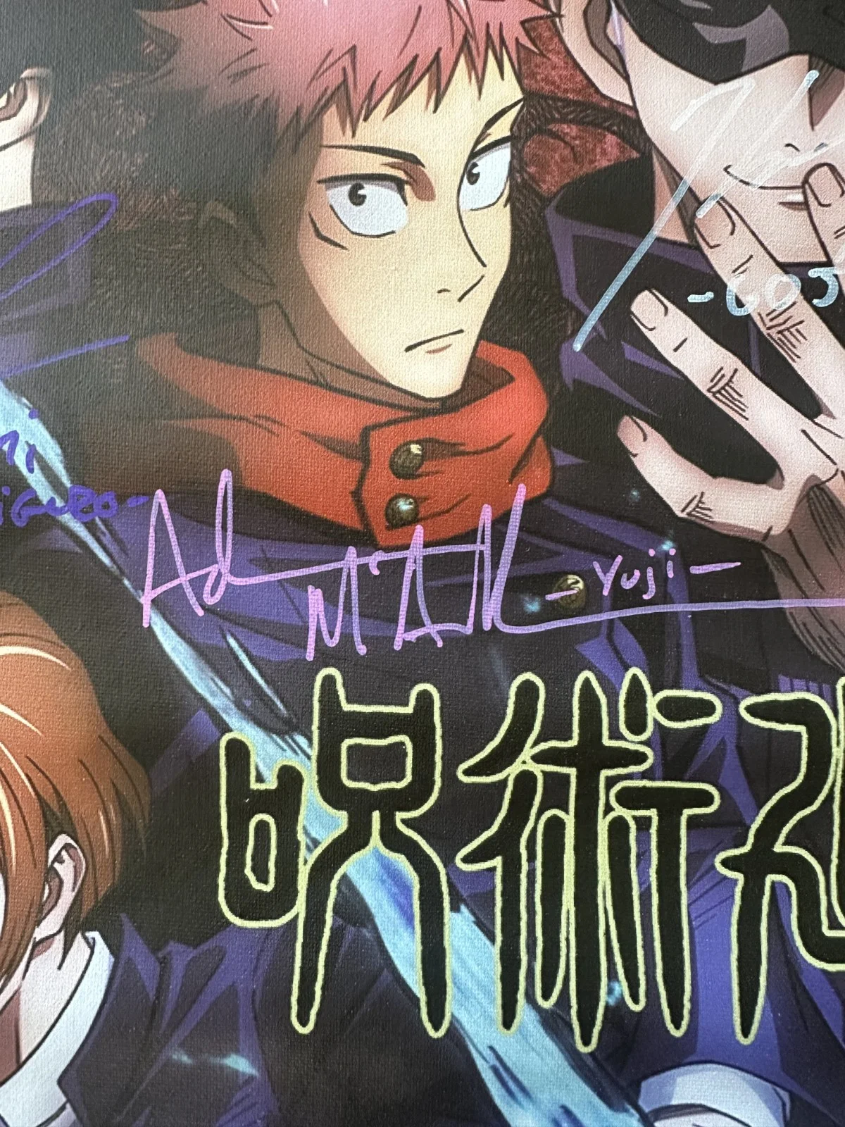 Jujutsu Kaisen Cast Signed 16 x 24 Canvas Poster - Yuji, Gojo, Nobara, Megumi, изображение 4