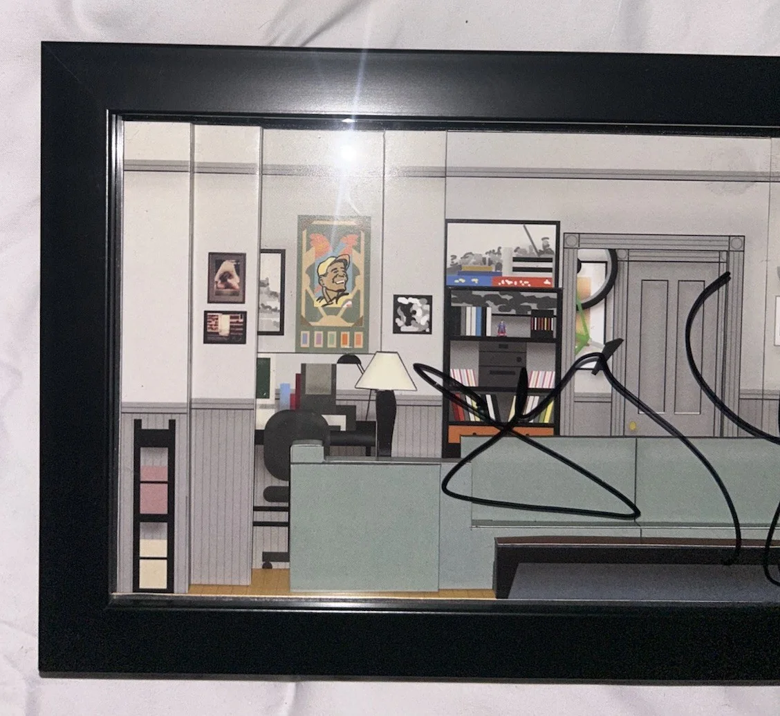 Jerry Seinfeld — Jerry Seinfeld Signed Set Replica Diorama Shadowbox Autographed JSA COA, image 4