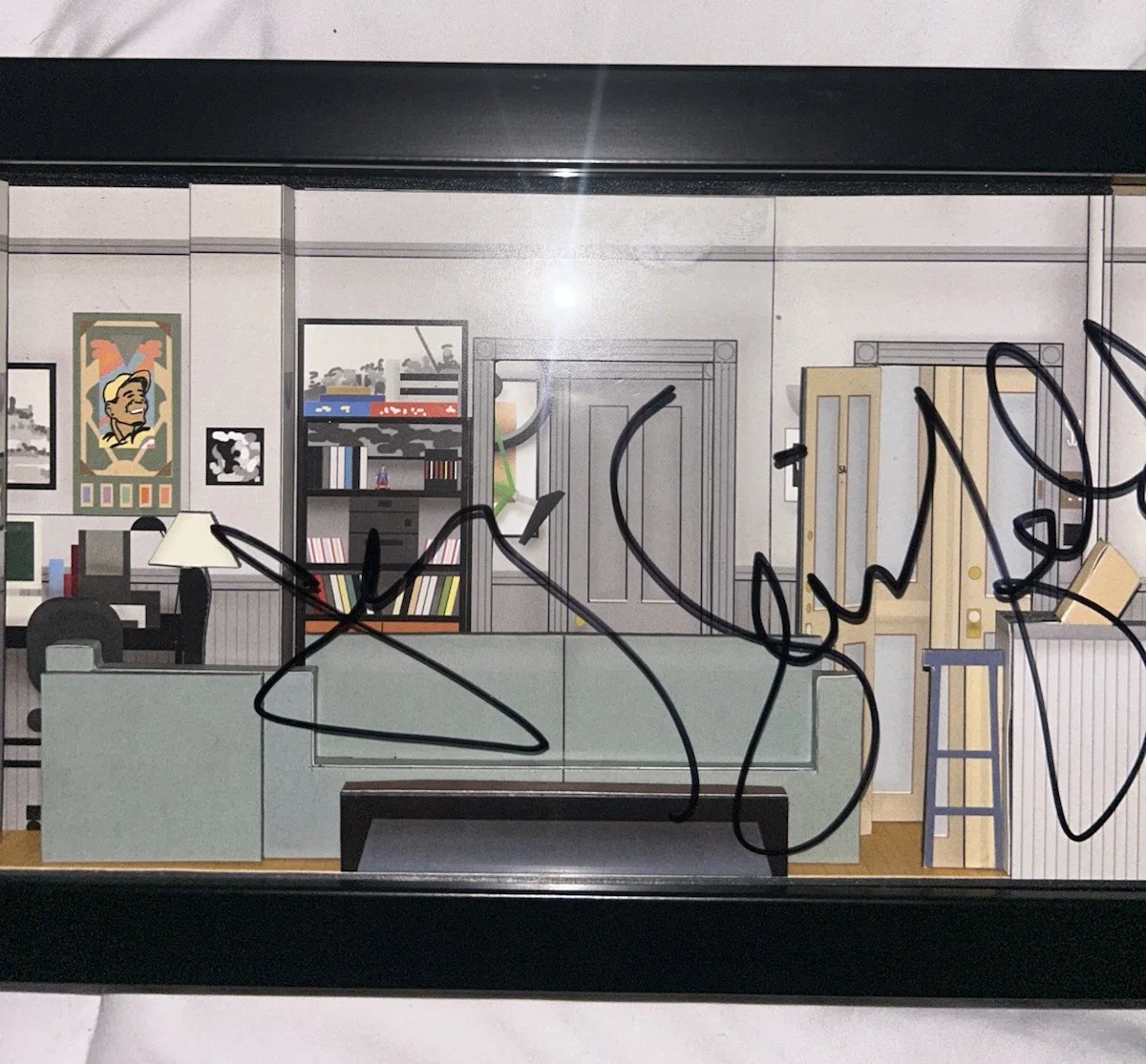 Jerry Seinfeld — Jerry Seinfeld Signed Set Replica Diorama Shadowbox Autographed JSA COA, image 5