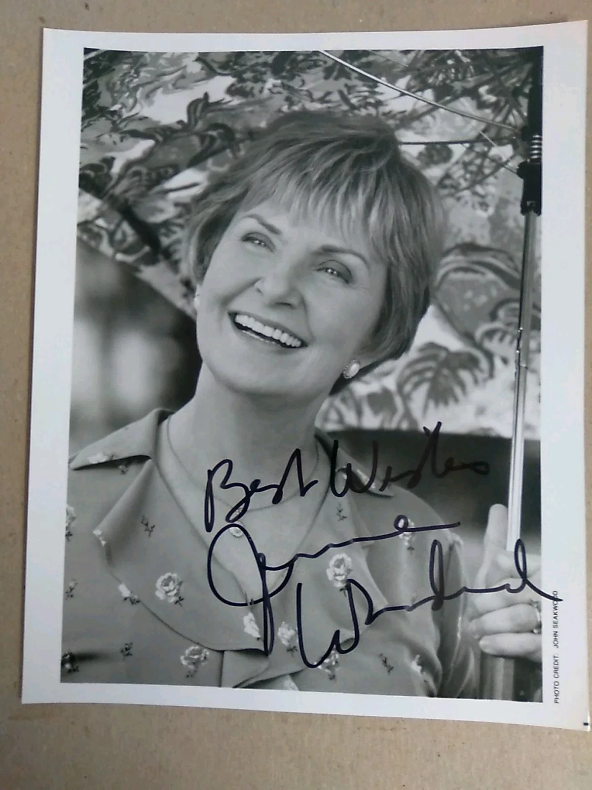 Joanne Woodward signed 8x10 Black And White Photo, изображение 3