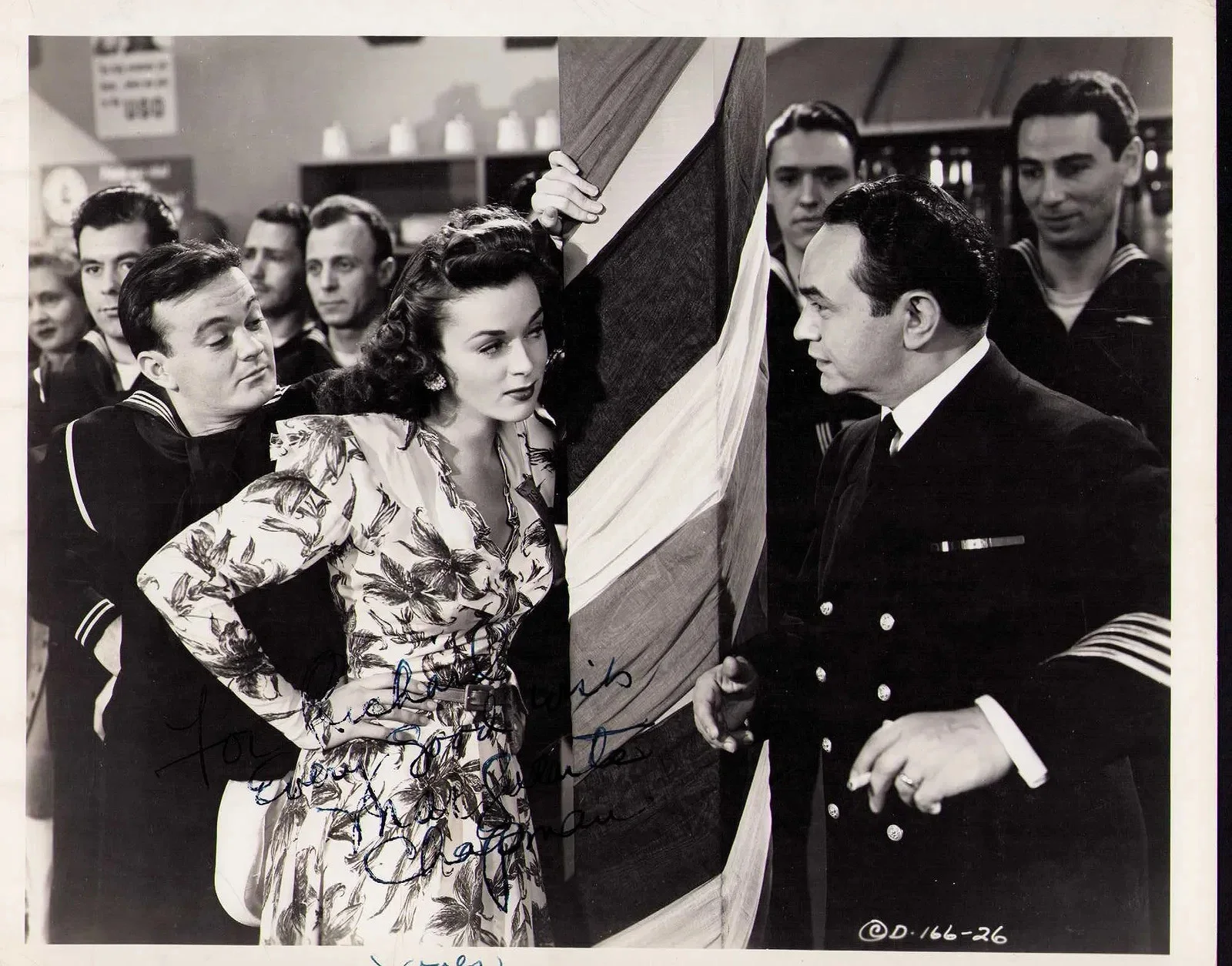 Marguerite Chapman — Vintage 1943 Marguerite Chapman Signed Photo " Destroyer " Edward G. Robinson