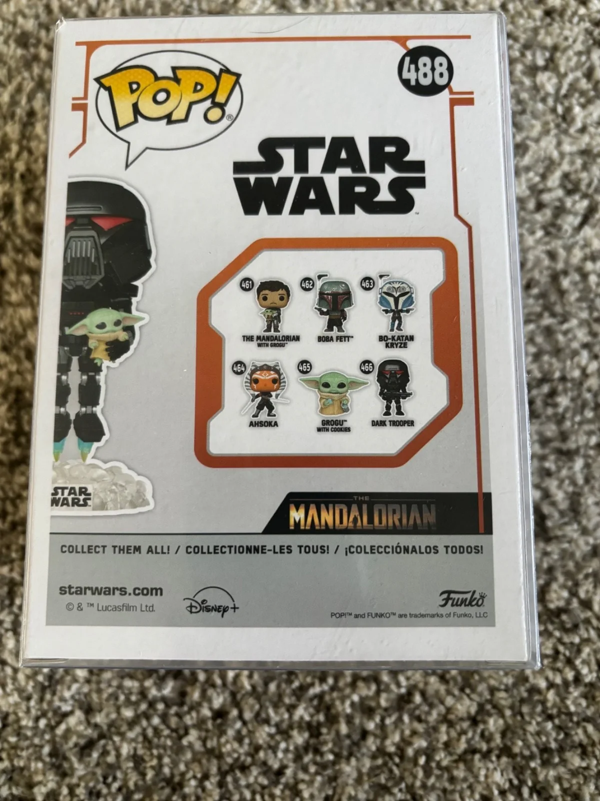 John Favreau — John Favreau Star Wars Dark Trooper w/ Grogu signed Funko COA, изображение 4