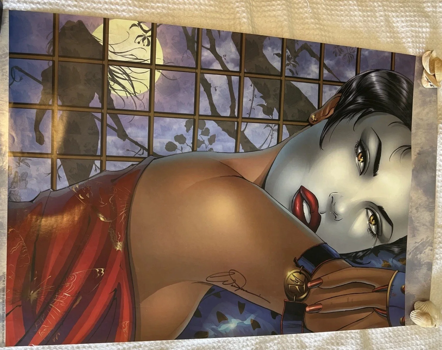 William Tucci — SHI Poster Autographed By Artist & Creator William Tucci Vintage 1996 35” X 22”