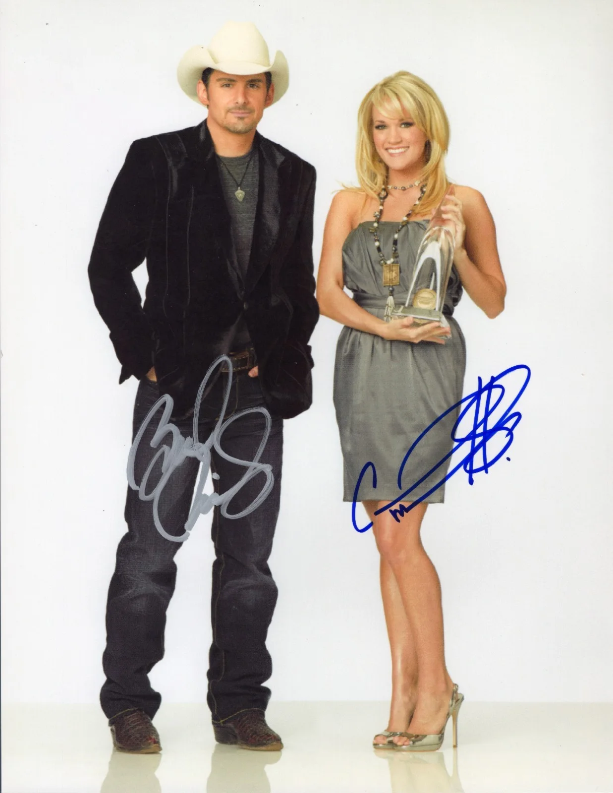 Carrie and Brad — Carrie Underwood & Brad Paisley Signed Autograph- 8x11 Glossy Color Photo W/COA