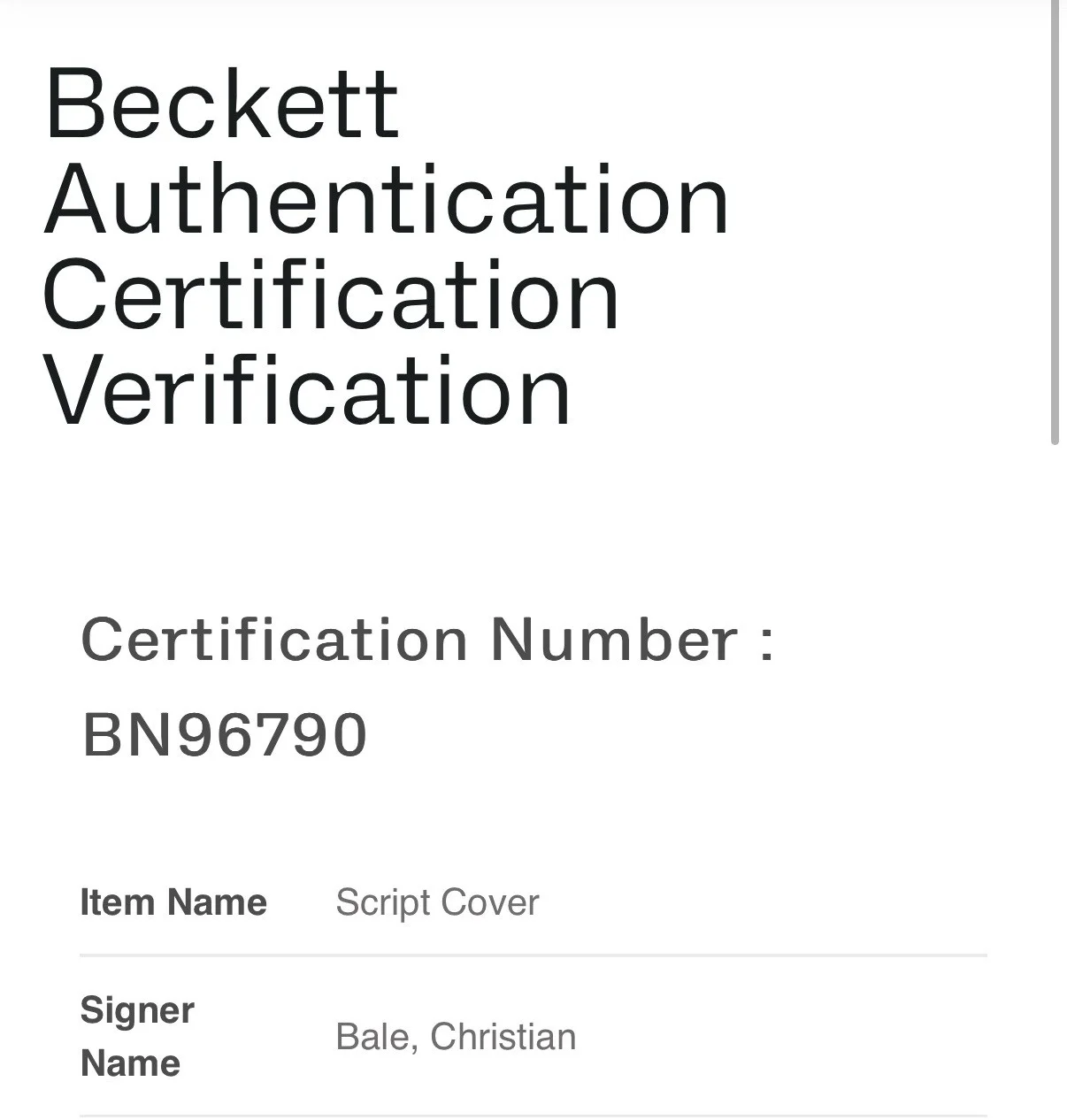 Christian Bale — CHRISTIAN BALE AUTOGRAPH SIGNED AMERICAN PSYCHO SCRIPT COVER BECKETT BN96790, image 4