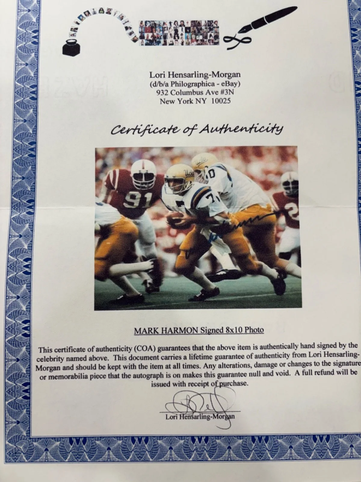 Mark harmon — Mark Harmon signed photo, NCIS, UCLA Bruins, image 2