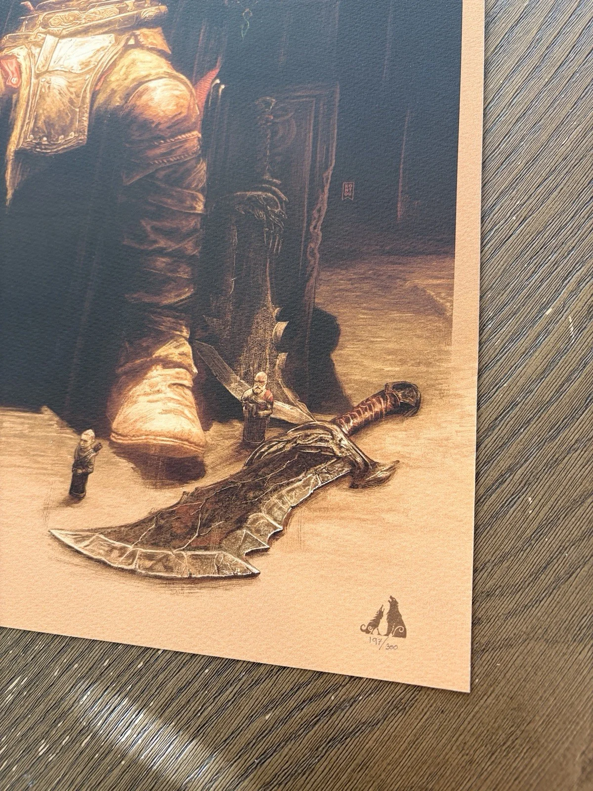 Christopher Judge — SIGNED God of War Print Christopher Judge "Death Can Have Me" JSA Jake Kontou, изображение 4