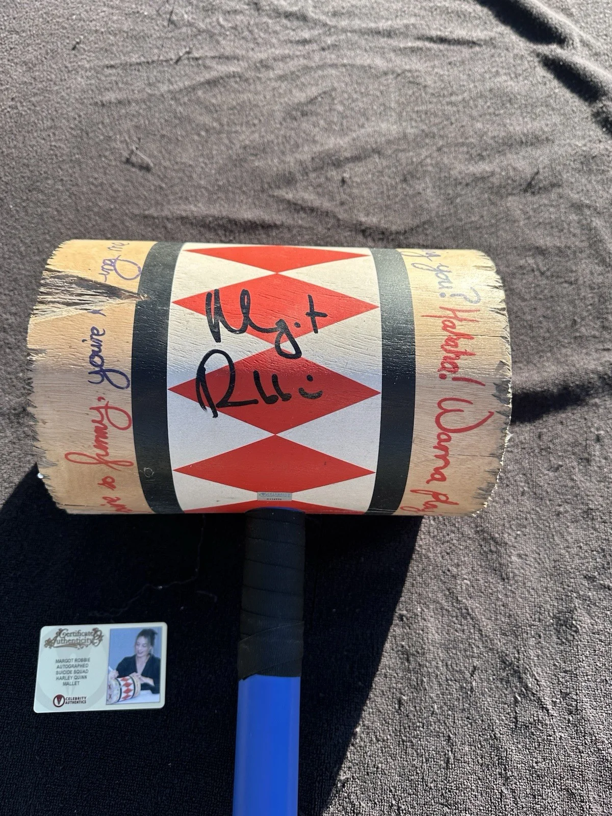 Margot Robbie — Margot Robbie Autographed Official Suicide Squad Harley Quinn 1:1 Scale Mallet, image 2