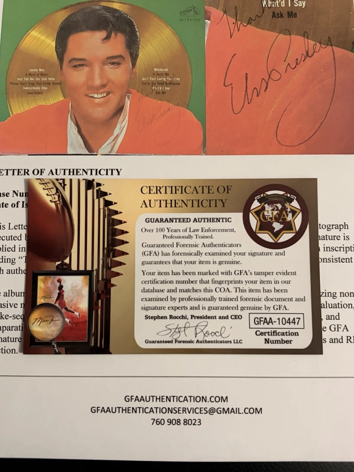 Elvis Presley Signed Gold Records Vol. 4 Album w/ GFA COA, image 4