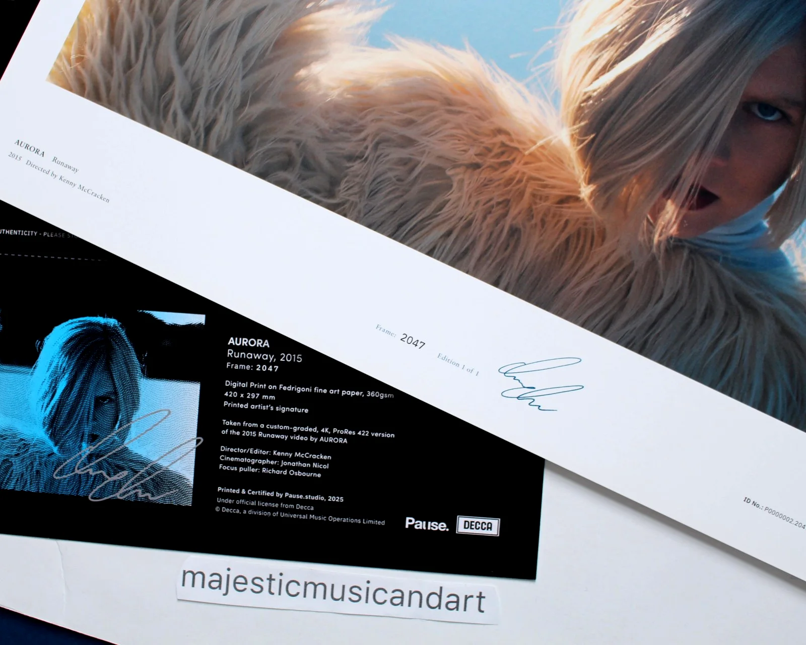 AURORA ORIGINAL SIGNED PHOTOGRAPH SWEDEN FILM STILL FROM RUNAWAY VINYL LP VIDEO, изображение 3