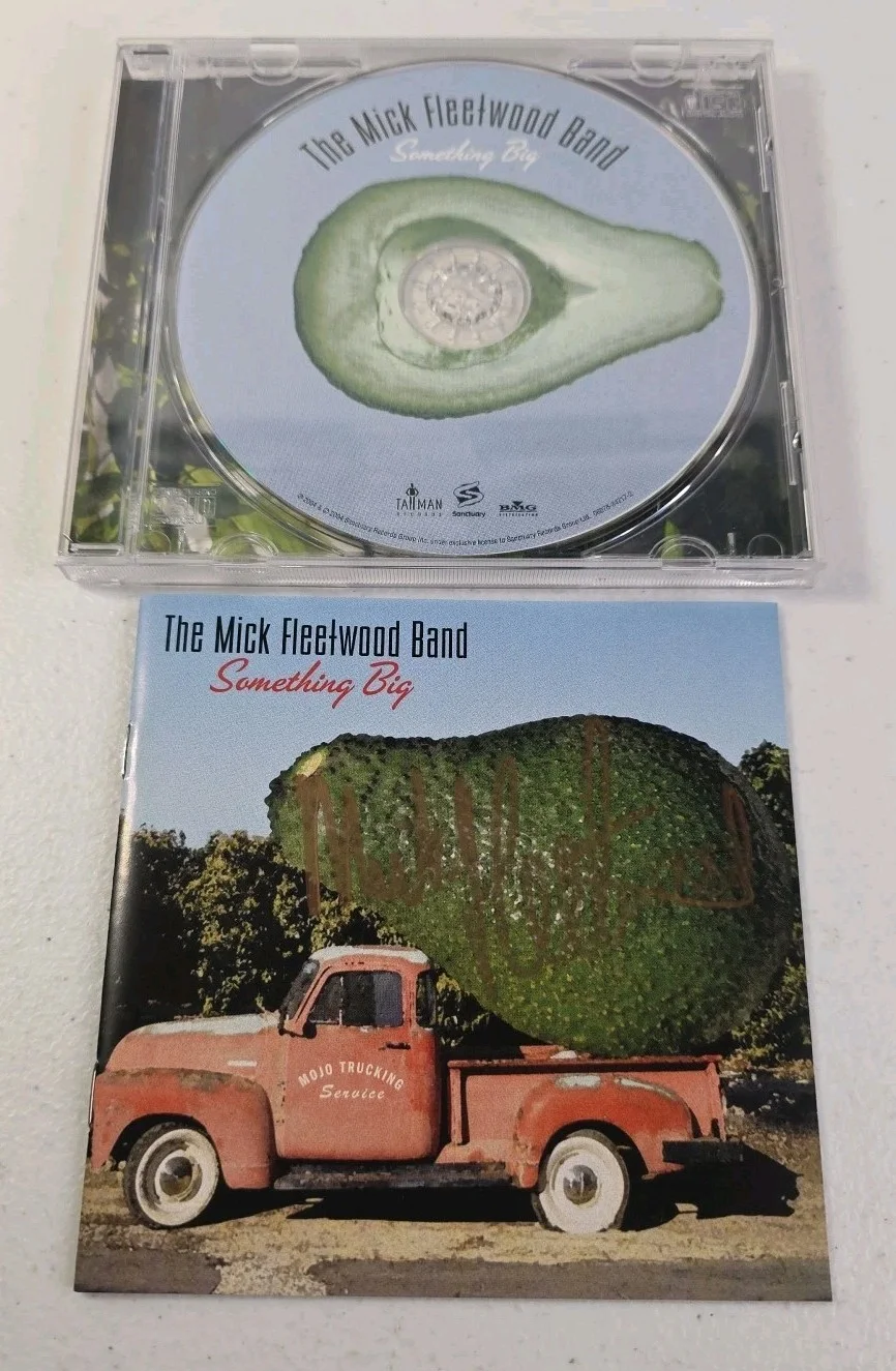 Mick Fleetwood Autographed CD Something Big (No COA) Signed Inlay, image 2
