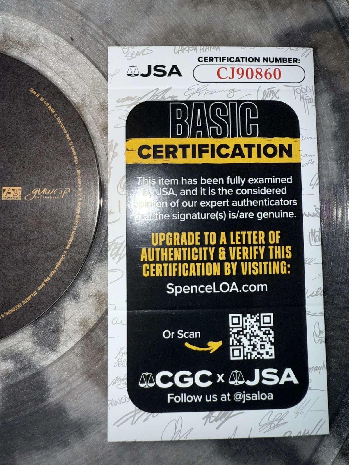 GUCCI MANE SIGNED AUTOGRAPHED VINYL ALBUM RECORD “MR DAVIS” JSA COA RAPPER RARE, изображение 5