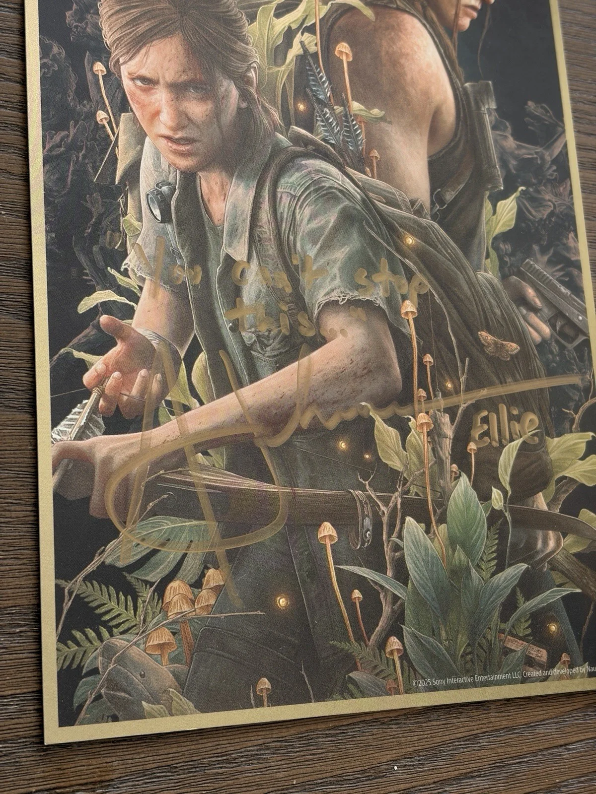 THE LAST OF US PART II Lithograph Signed Ashley Johnson & Laura Bailey JSA COA, изображение 2