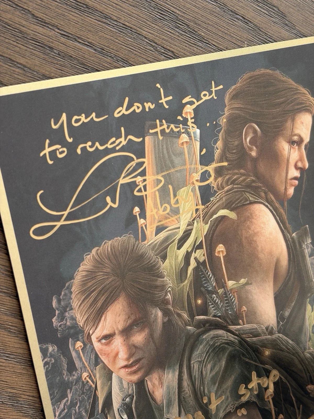 THE LAST OF US PART II Lithograph Signed Ashley Johnson & Laura Bailey JSA COA, изображение 3