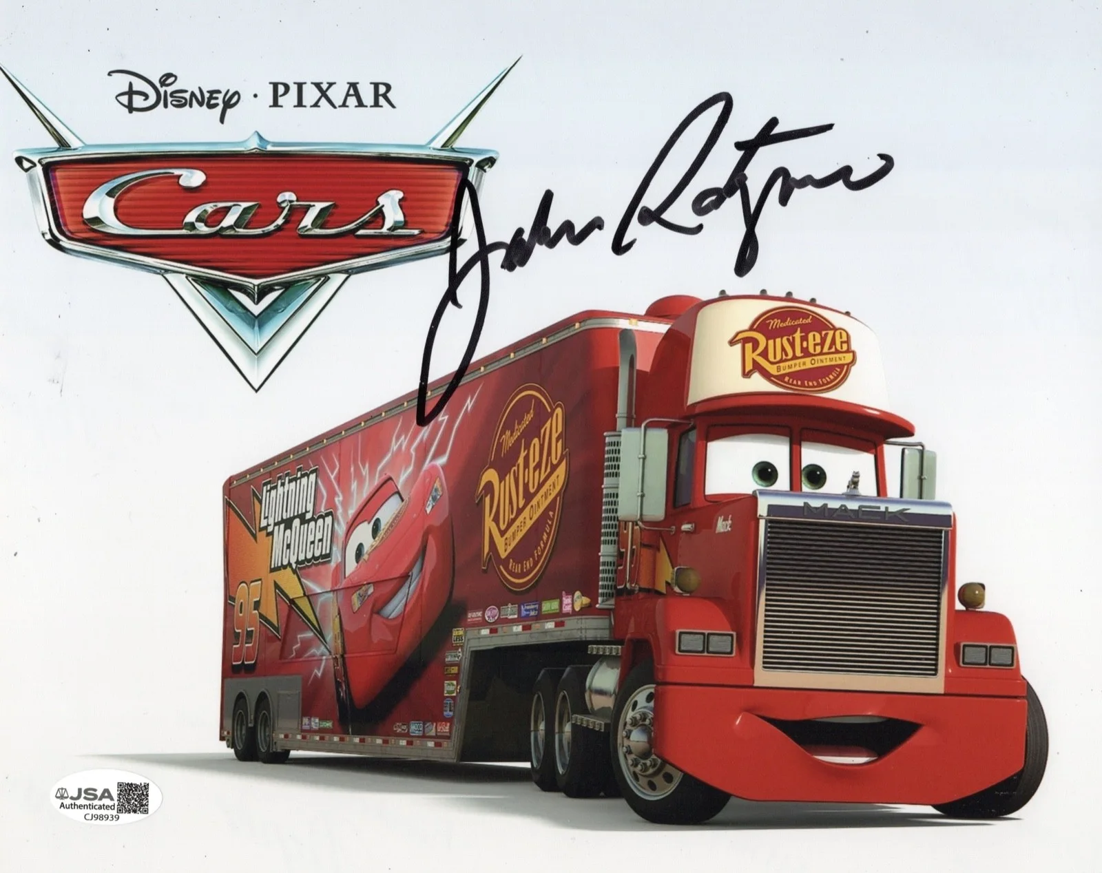 John Ratzenberger — John Ratzenberger MACK Autographed Signed CARS 8x10 Photo JSA